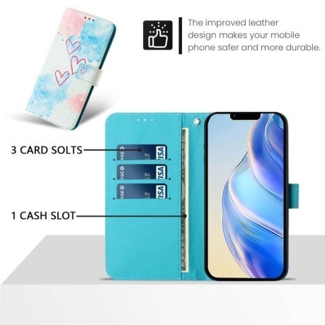 Чехол-книжка Colored Drawing Pattern для iPhone 16e - разноцветный