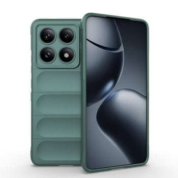 Силіконовий чохол Magic Flannel для Xiaomi 14T Pro 5G Global - зелений