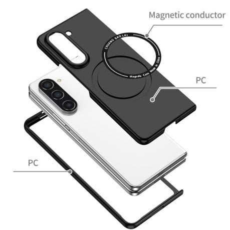 Противоударный чехол Magsafe Magnetic Folding для Samsung Galaxy Fold 5 - черный