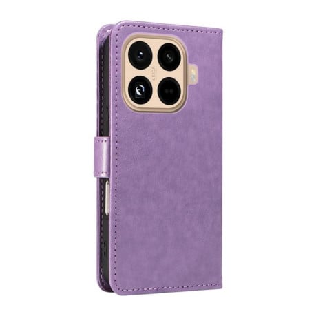 Чехол-книжка Cat Embossing Pattern на Xiaomi 15T Pro 5G EU 173mm - фиолетовый