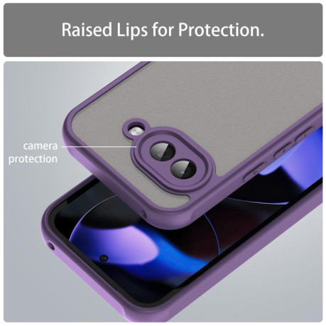 Чохол Fan Dun Series TPU Hybrid PC Frosted на Google Pixel 9a - фіолетовий
