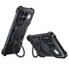 Металлический бампер Mechanical Arm Borderless MagSafe Holder Metal на Xiaomi Redmi K90 Pro Max / Poco F8 Ultra — чёрный/синий