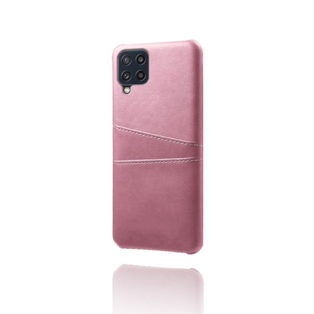 Противоударный чехол Calf Texture with Card Slots для Samsung Galaxy M32/A22 4G - розовый