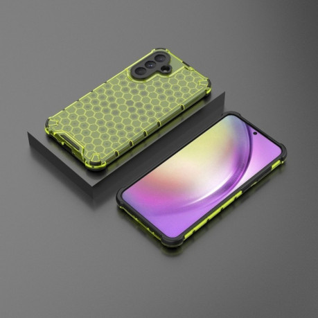 Противоударный чехол Honeycomb на Samsung Galaxy A56 5G - зеленый