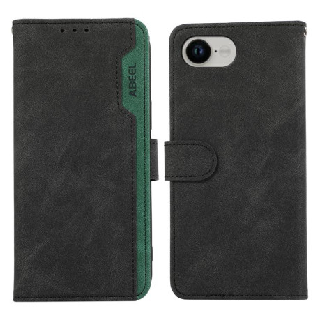 Чехол-книжка ABEEL Color Block Magnetic RFID Leather на iPhone 16e - черный