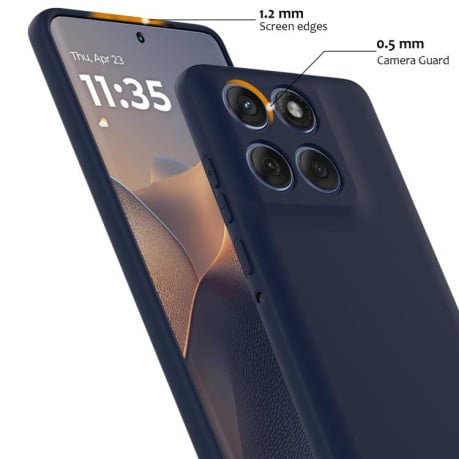 Силиконовый чехол Shockproof Silicone Magsafe для Motorola Edge 60 Pro - синий