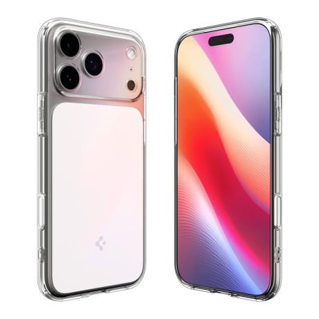 Оригінальний чохол Spigen Ultra Hybrid &quot;T&quot; MagSafe на iPhone 17 Pro - Clear and White