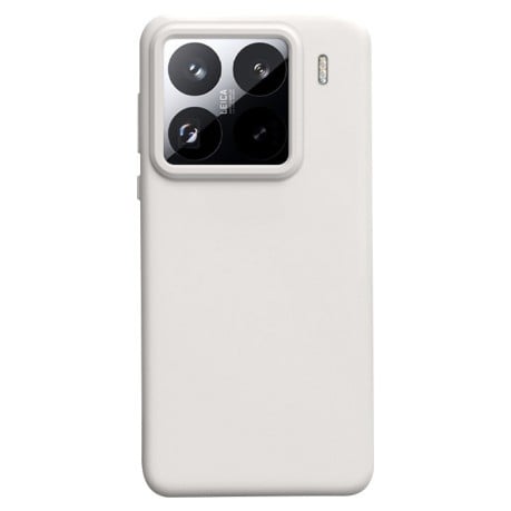 Силіконовий чохол Solid Color Liquid на Xiaomi 15 Pro - білий