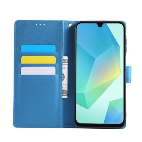 Чохол-книжка з тисненням Роза на Samsung Galaxy S25 FE 5G - синій