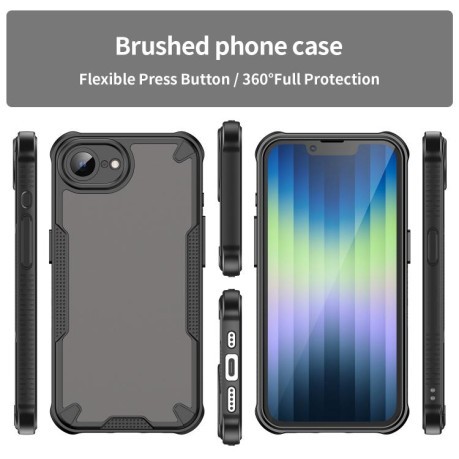 Противоударный чехол Armor Glaze PC Hybrid для iPhone 16e - черный