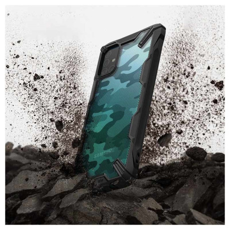 Оригінальний чохол Ringke Fusion X Design durable Samsung Galaxy A51 Camo Black
