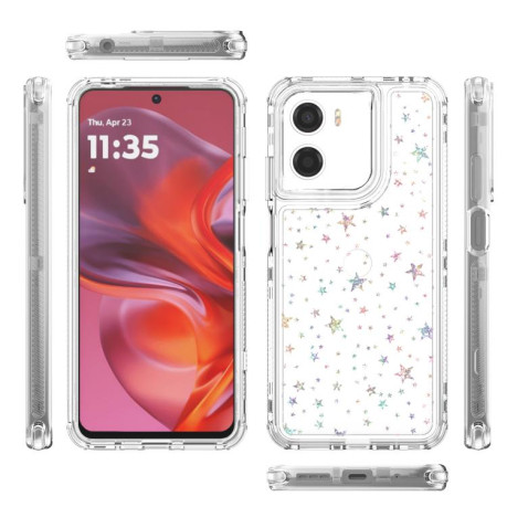 Чохол Acrylic Laser Paper гібридний з малюнком на Motorola Moto G05/G15/E15 - Stars
