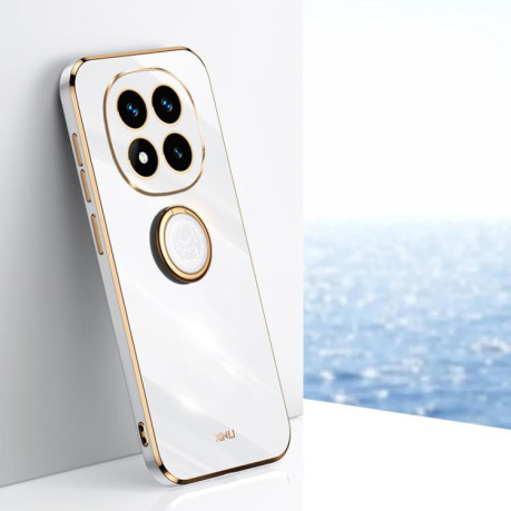 Противоударный чехол XINLI Straight Edge with Ring Holder для Redmi Note 14 Pro 4G Global - белый