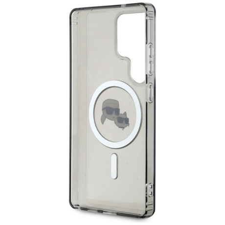Оригінальний чохол Karl Lagerfeld Button Karl &amp; Choupette Heads Printed Logo MagSafe для Samsung Galaxy S25 Ultra - black