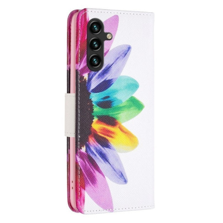 Чехол-книжка Colored Drawing Pattern для Samsung Galaxy A35 - Flower