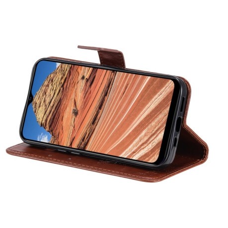 Чехол-книжка Cat Embossing Pattern на Vivo Y11s/Y12A/Y12s/Y20/Y20A/Y20s/Y20G/Y20SG - кофейный