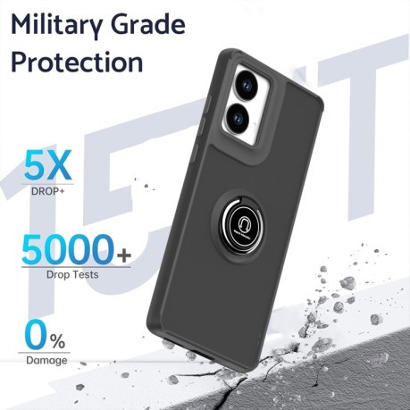 Противоударный чехол Q Shadow 1 Series TPU + PC на Motorola Moto G85 - Black