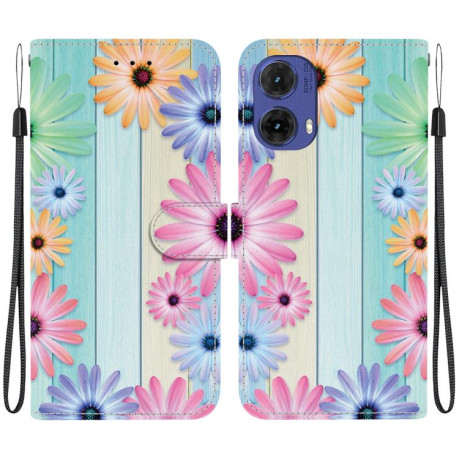 Чехол-книжка Colored Drawing Series на Motorola Moto G85 5G - разноцветный