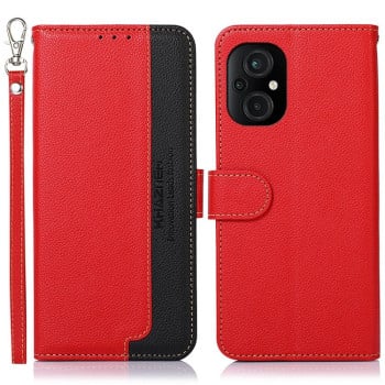 Чехол-книжка KHAZNEH Litchi Texture для Xiaomi Poco M5 5G / 4G  - красный