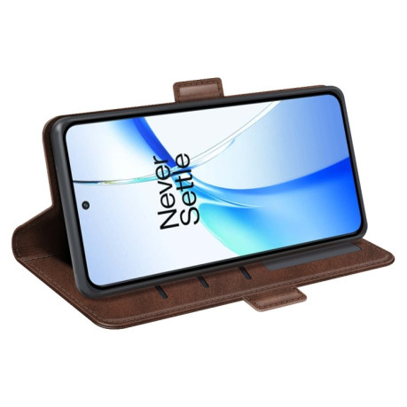 Чехол-книжка Dual-side Magnetic Buckle для OnePlus Ace 3V - коричневый