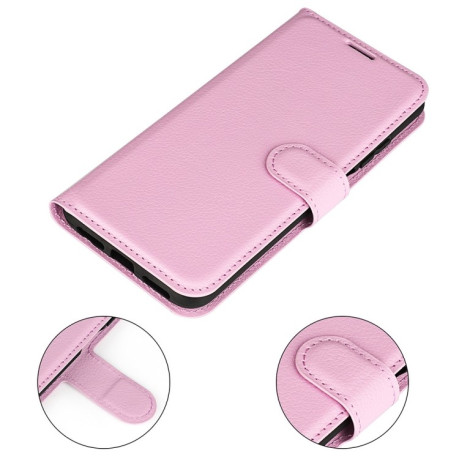 Чохол-книжка Litchi Texture для Samsung Galaxy M22 - рожевий