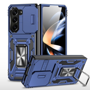 Противоударный чехол Armor Camera Shield для Samsung Galaxy Fold 6 5G - синий