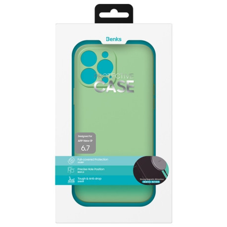 Силиконовый чехол Benks Silicone Case (Magsafe) для iPhone 13 mini - зеленый