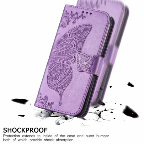 Чехол-книжка Butterfly Love Flower для Xiaomi Redmi 10 - фиолетовый