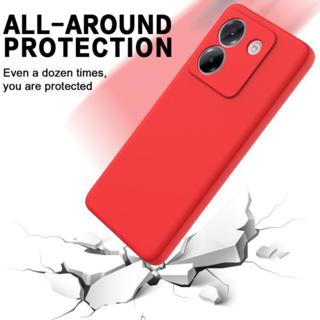 Силіконовий чохол Solid Color Liquid Silicone на Xiaomi Poco M7 Pro 5G - червоний
