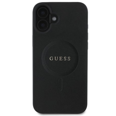 Оригинальный чехол Guess Saffiano MagSafe на iPhone 16 Plus - Black