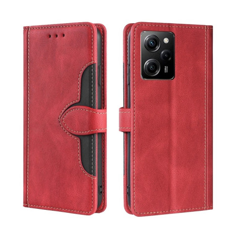 Чохол-книжка Skin Feel Straw Hat для Xiaomi Poco X5 Pro  - червоний