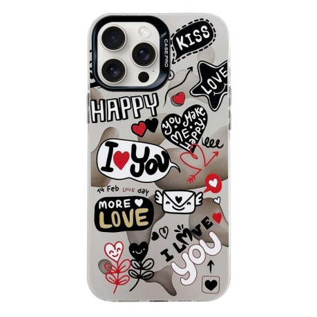 Чохол Electroplated Silver Series PC для iPhone 16 Pro - Love Writing