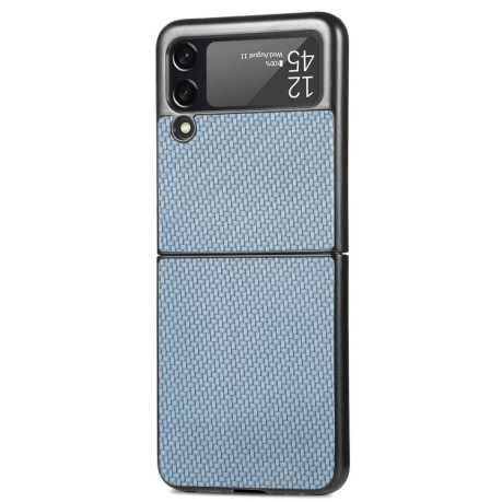Противоударный чехол Cross Pattern Slim для Samsung Galaxy Flip4 5G  - синий