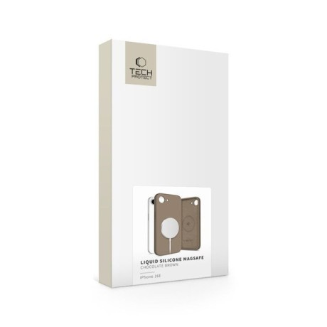 Чехол Tech-Protect Liquid Silicone MagSafe для iPhone 16e - Brown