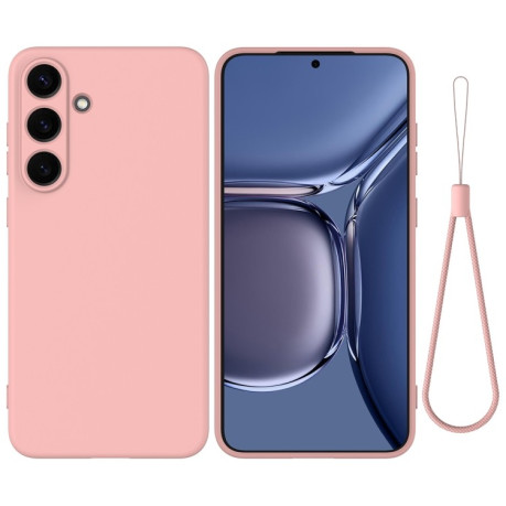 Силіконовий чохол Solid Color Liquid Silicone  для Samsung Galaxy S25+ 5G - рожевий