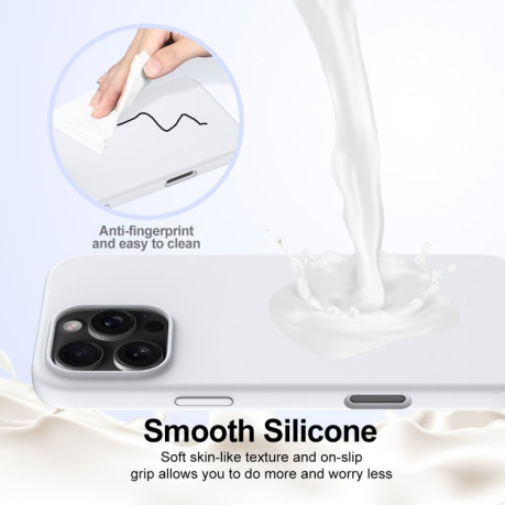 Силиконовый чехол Shockproof Silicone Magsafe для iPhone 16 Pro - белый