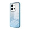 Ударозахисний чохол Gradient Glitter Powder Electroplated на Vivo V25/V25e - синій