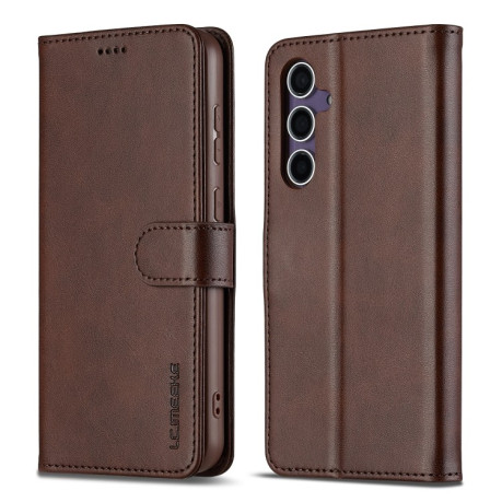 Чохол книжка LCIMEEKE Calf Texture для Samsung Galaxy A16 5G - кавовий