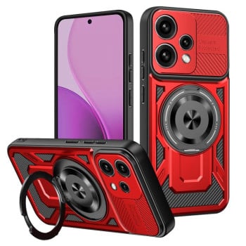 Противоударный чехол Armor Rotating Holder MagSafe для OPPO Reno15 Global / Reno 15C — красный