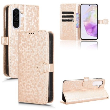 Чехол-книжка Honeycomb Dot для Samsung Galaxy A36 5G - золотой