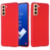Силіконовий чохол Solid Color Liquid Silicone Samsung Galaxy S21 FE - червоний