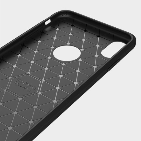 Протиударний чохол Brushed Texture Carbon Fiber на iPhone XS Max чорний