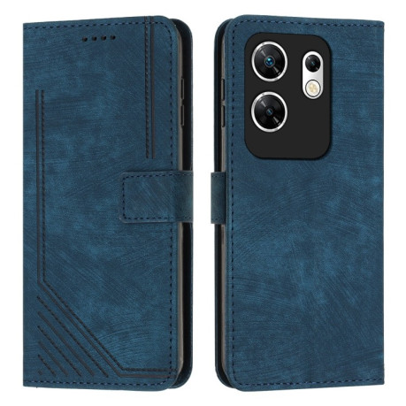 Чехол-книжка Skin Feel Stripe Pattern для Infinix Zero 30 4G - синий