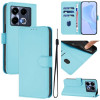 Чехол-книжка Skin Feel Solid Color Leather для Infinix Note 40 4G - голубой