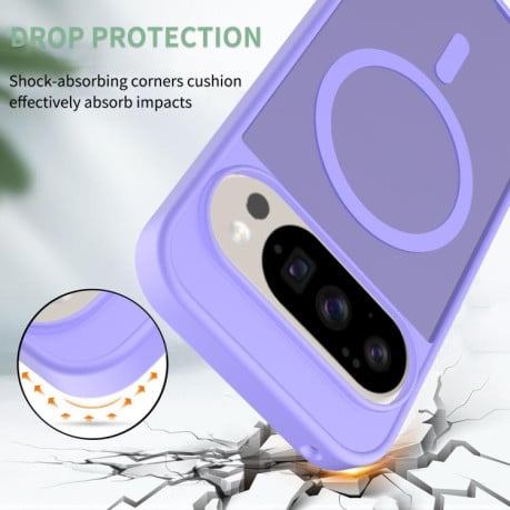 Чехол с мягкой фактурой Skin-feel с MagSafe гибридный на Google Pixel 10 / 10 Pro - фиолетовый