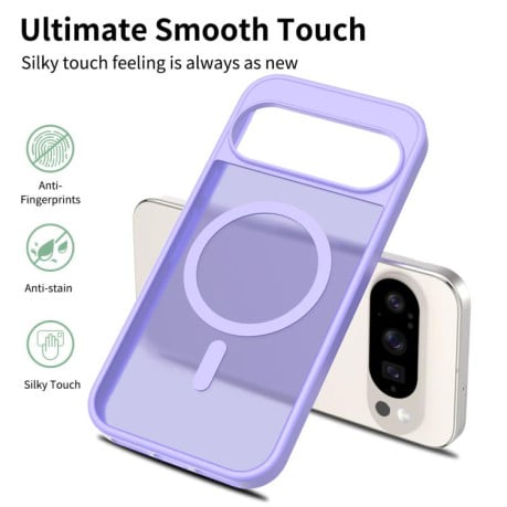 Чехол с мягкой фактурой Skin-feel с MagSafe гибридный на Google Pixel 10 / 10 Pro - фиолетовый