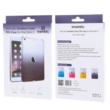 Чехол Haweel Slim Gradient Color Clear черный для iPad mini 3/ 2/ 1