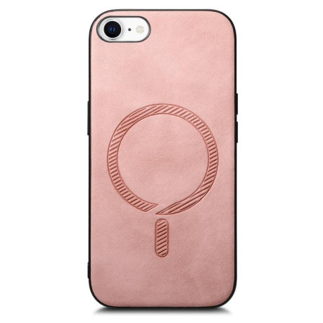 Чохол Solid Color Retro Magsafe для iPhone 16e - рожевий