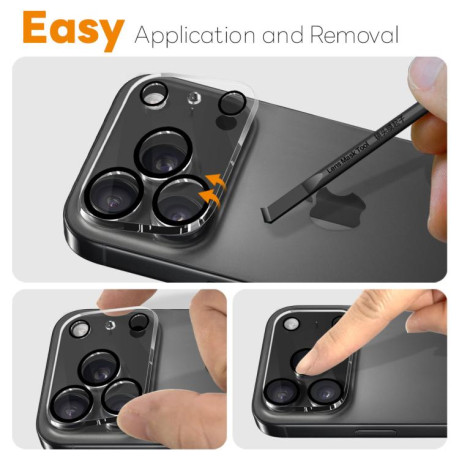 Защитное стекло на камеру NORTHJO Camera Lens Protector 3D Night Shot для iPhone 17 Pro Max - черное