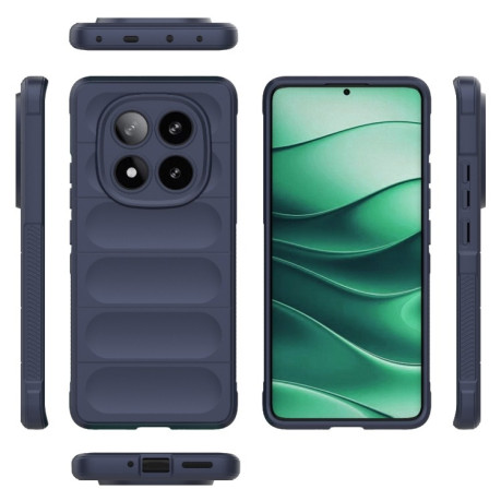Силіконовий чохол Magic Flannel для Xiaomi Redmi Note 14 Pro 5G/Poco X7 - синій